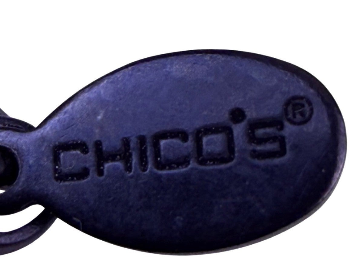 Chicos Womens Multi-Color Resin & Glass Statement Necklace