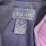 Xscape Womens Purple Satin Camisole & Jacket Set Beaded Detail Size 10