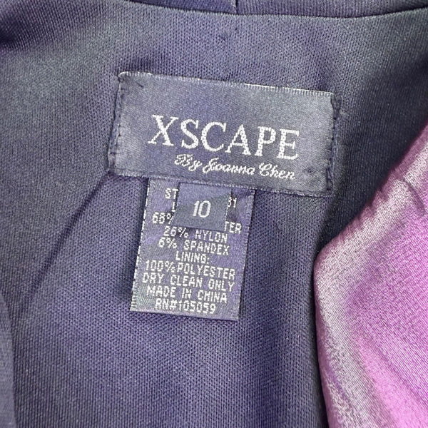 Xscape Womens Purple Satin Camisole & Jacket Set Beaded Detail Size 10