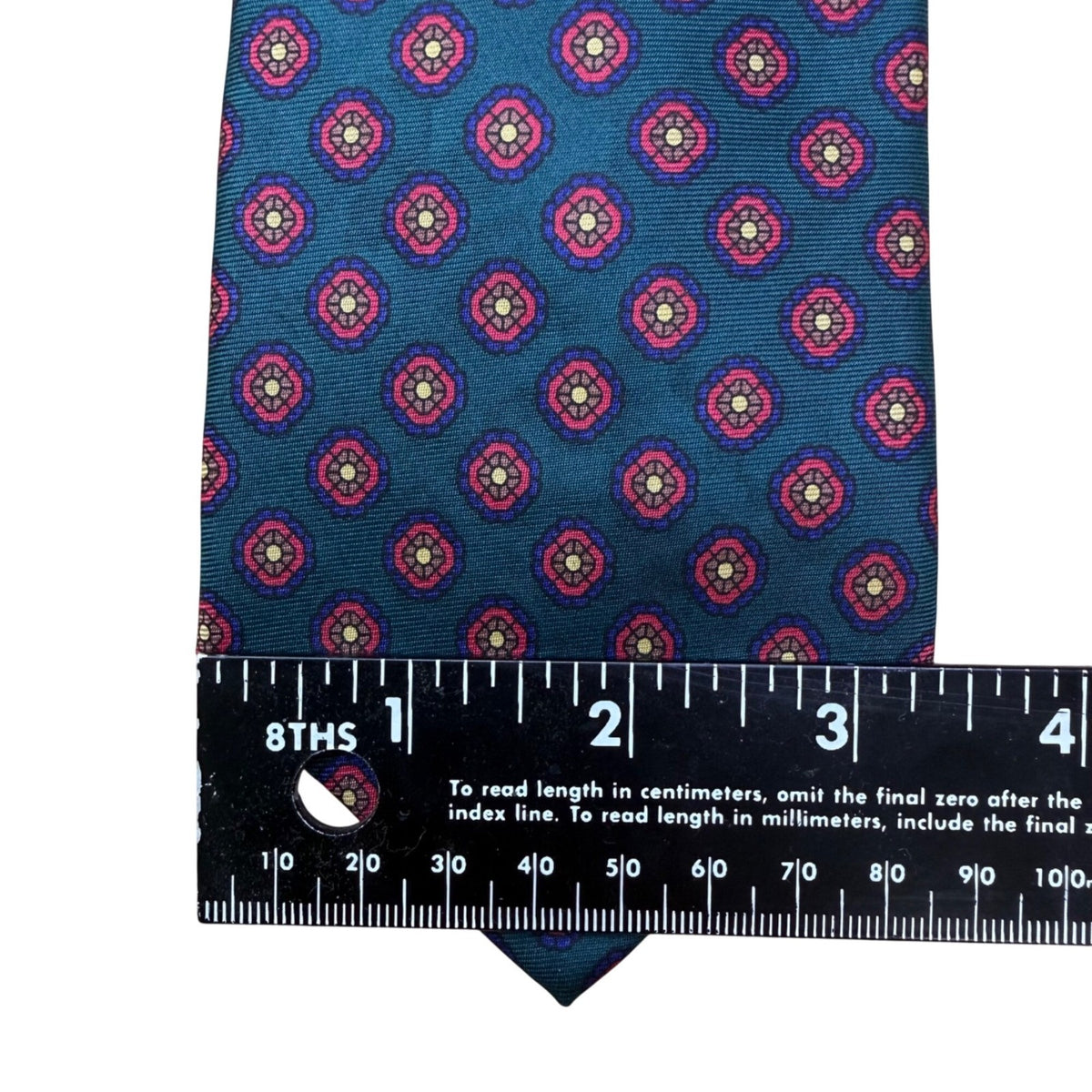 Claybrooke Mens Teal Multicolor Silk Patterned Tie