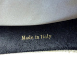 Ponte Rialto Mens Natural Straw Boater Hat Italian-Made Black & Red Ribbon Band