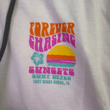 Surf Style Womens White Hooded Long Sleeve Graphic Shirt Size XL