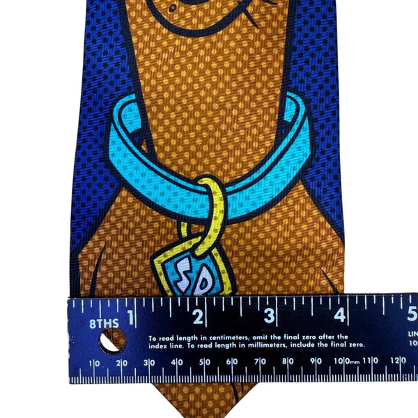 Scooby-Doo Mens Blue & Brown 100% Silk Handmade Cartoon Character Neck Tie
