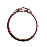Silver Tone Womens 925 Infinity Knot Ring Thailand Engraving Symbolic Style Sz 7