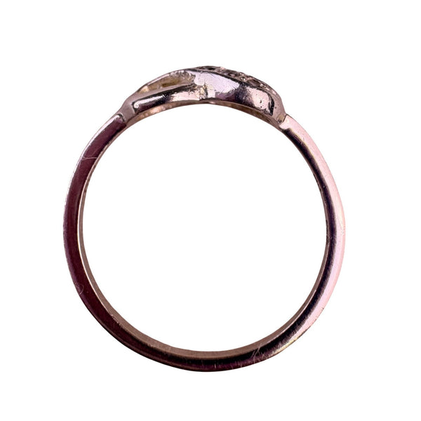 Silver Tone Womens 925 Infinity Knot Ring Thailand Engraving Symbolic Style Sz 7