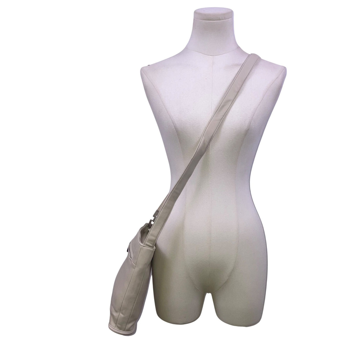 Liz Claiborne Women’s Bone White Faux Leather Adjustable Strap Crossbody Bag