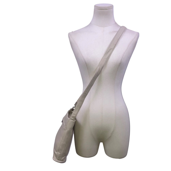 Liz Claiborne Women’s Bone White Faux Leather Adjustable Strap Crossbody Bag