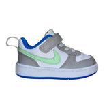 Nike Toddlers Gray & White Leather Adhesive Strap Low Top Shoes Size 6C