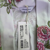 The Company Store Womens White Pink Floral Robe Relaxed Fit  Sz XS