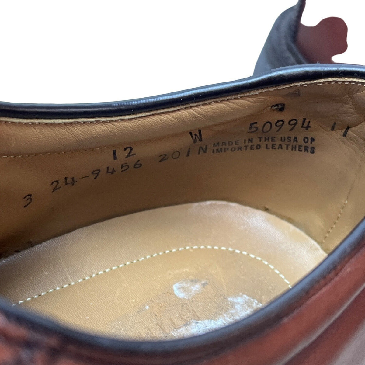 Johnston & Murphy Men's Brown Leather Noonan Saddle Oxford Sz 12W