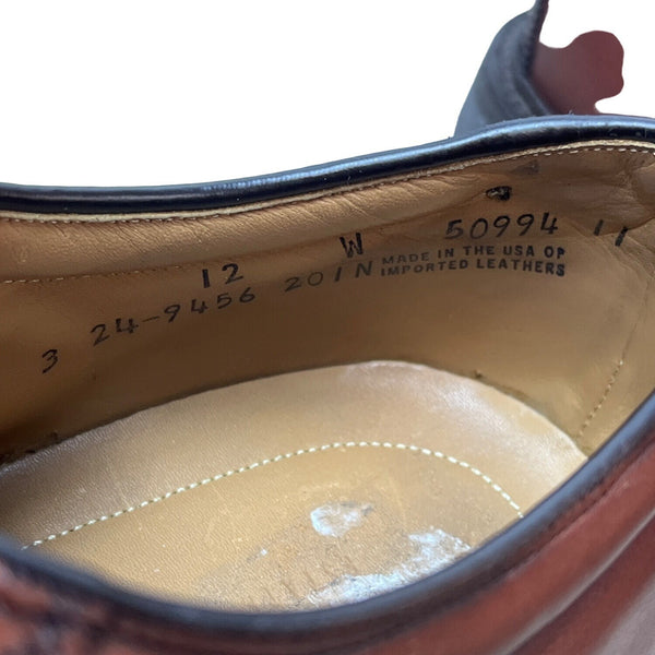 Johnston & Murphy Men's Brown Leather Noonan Saddle Oxford Sz 12W