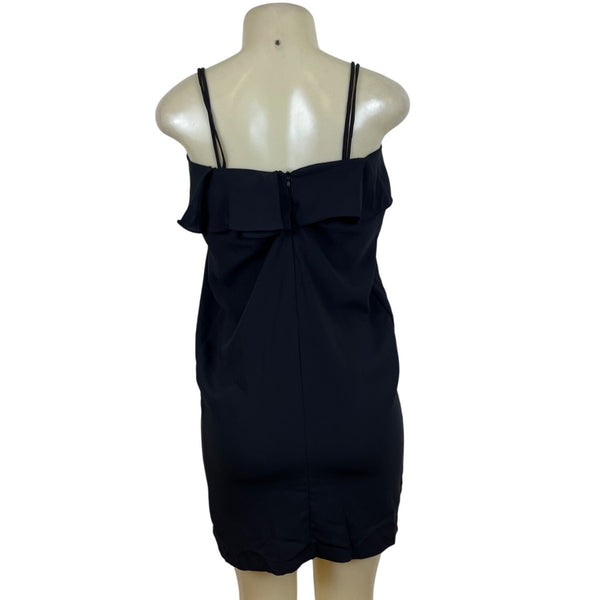 Youdah Womens Black Strapless Ruffled Dress