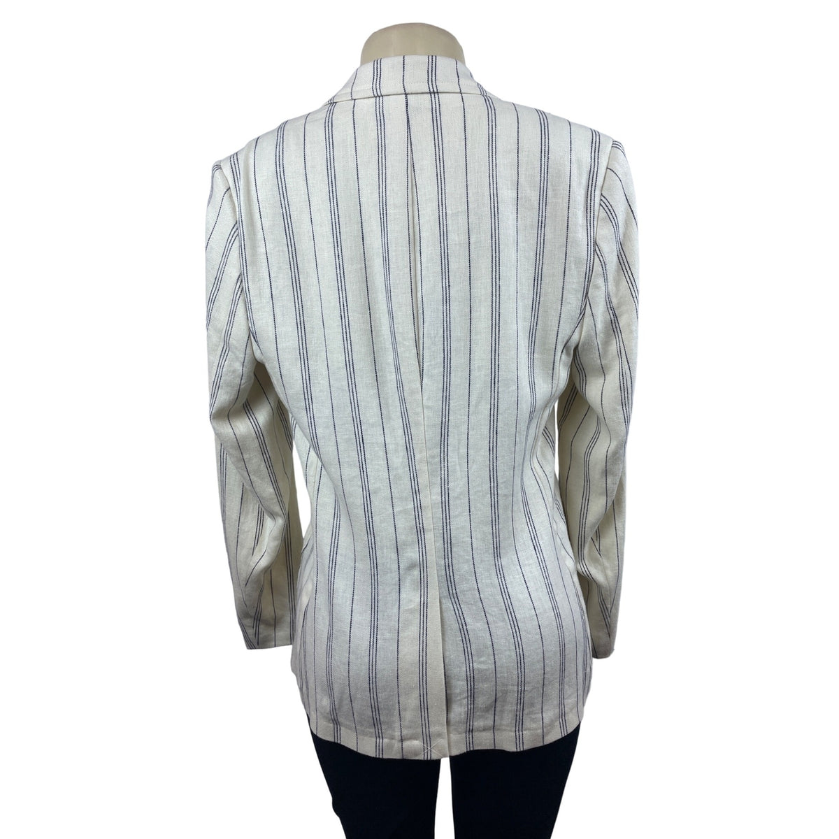 Chaps Women’s White Striped Notched Lapel Blazer Sz 12 - NWT