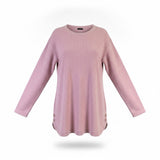 Talbots Womens Pink Long Sleeve Button Detail Tunic Top Size L