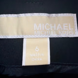 Michael Kors Women Black Wide Leg Belted Cropped Pants Size 6