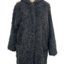 LOLA Women's Black Faux Fur Coat Size L