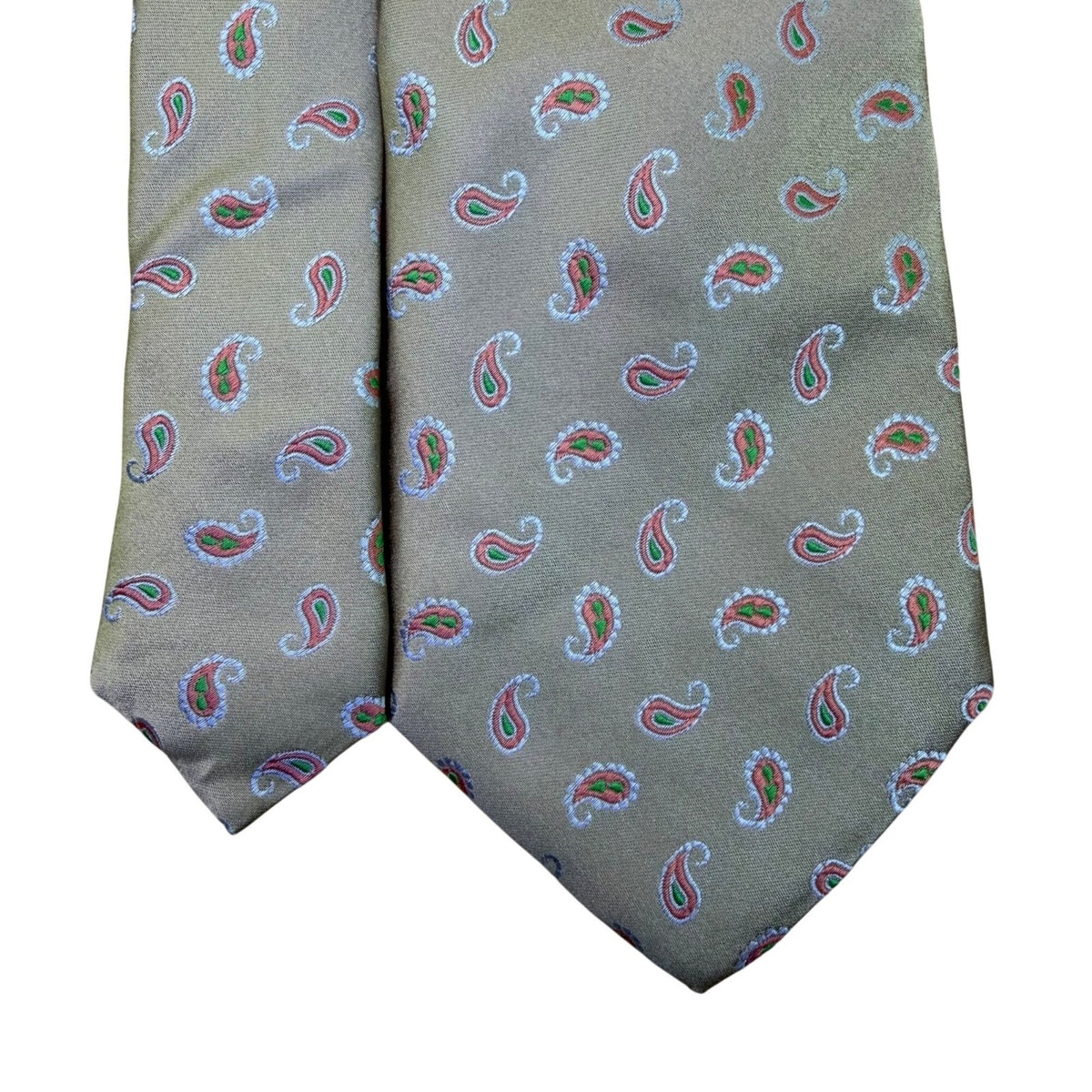 Hugo Boss Mens Tan Silk Paisley Necktie Stylish Fashion Accessory