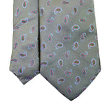 Hugo Boss Mens Tan Silk Paisley Necktie Stylish Fashion Accessory