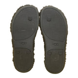 UGG Women’s Black Fur Comfortable Flip Flop Plush Slippers Sandals Size 6W