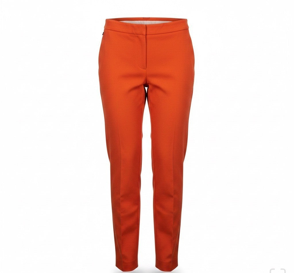 Ann Taylor Women’s Red Polyester Blend Slim Fit Side-Zip Pants Size 10