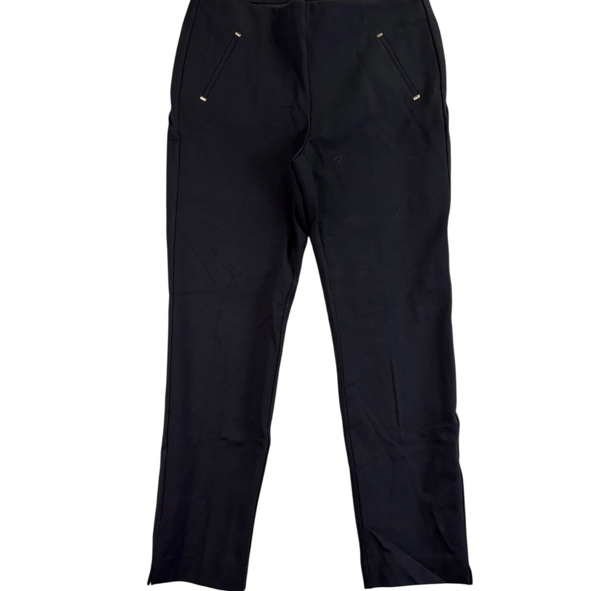 Chicos Womens Black Slim Fit Pants Zipper Pockets Size US 10