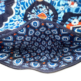 Vera Bradley Womens Blue Paisley Quilted Adjustable Strap Zippered Crossbody Bag