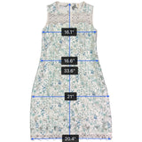 Elie Tahari Womens White Floral Lace Trim Sleeveless Dress Summer Size 8