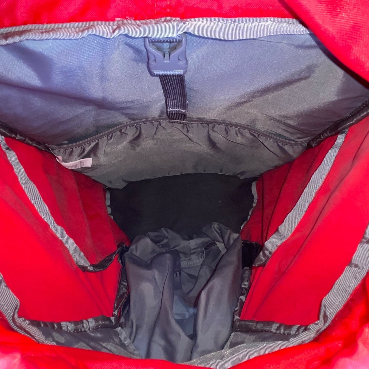 The North Face Unisex Red & Gray Nylon Multiple Compartments Sweeper Backpack