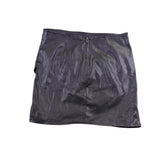Shinestar Womens Black Faux Leather Wrap Skirt Stylish Mini Skirt Size L