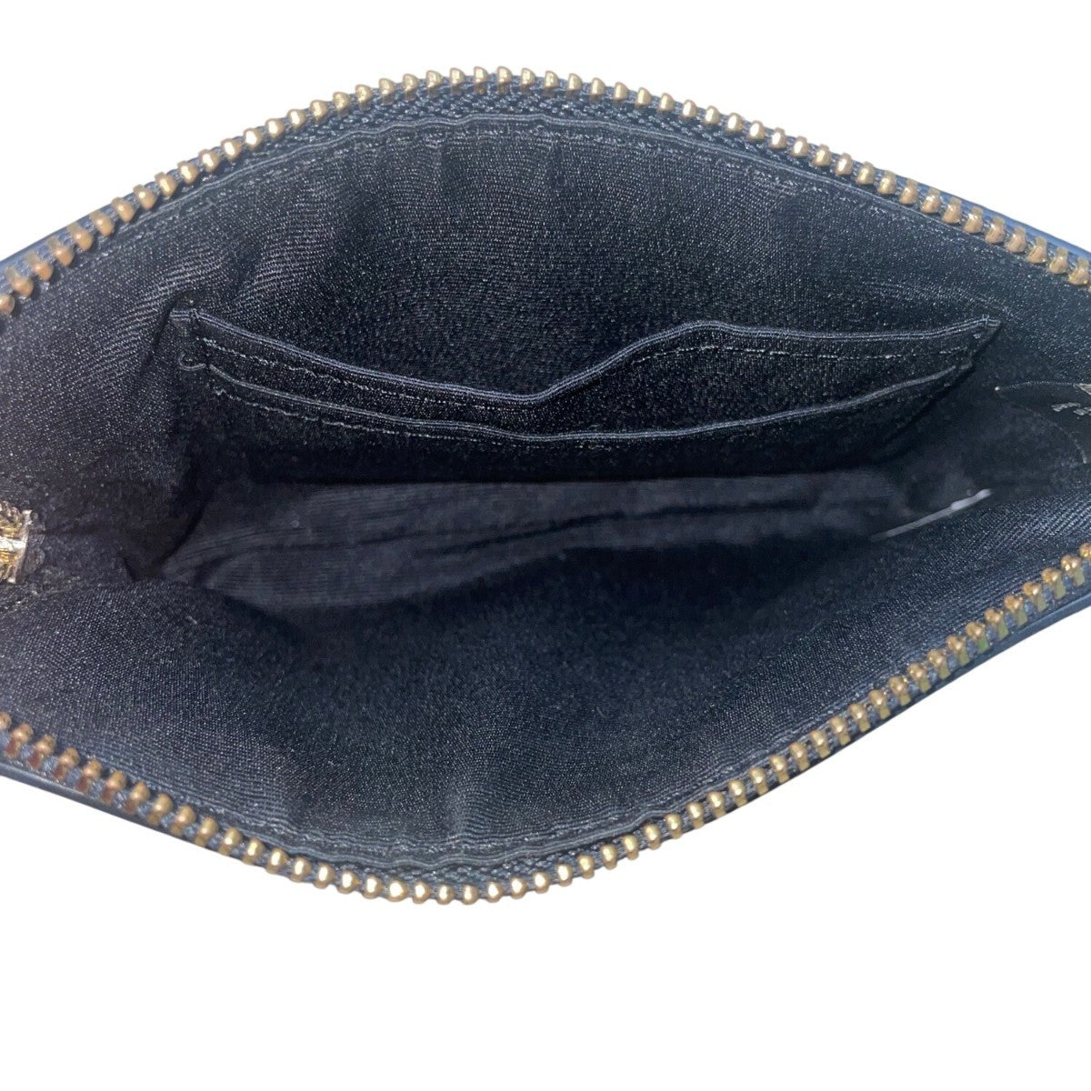 Coach Women’s Black Leather Wristlet Zipper Closure Compact Interior Pocket