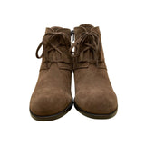 B.O.C. Women’s Brown Leather Lace-Up Block Heel Ankle Boots Size 8.5M