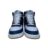 Nike Men’s Navy Blue & Gray Court Vision High-Top Lace-Up Sneakers Size 12