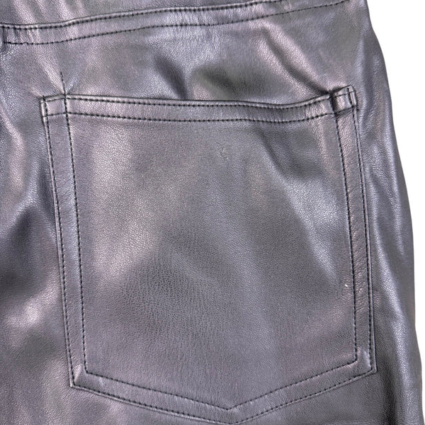 Justfab Womens Black Faux Leather Pants Size M