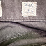 Worn-In Mens Black Cotton Cargo Pants Relaxed Fit Durable With Pockets Size 40
