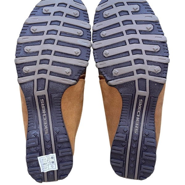 Skechers Women’s Gold & Gray Casual Slip-On Mule Shoes Size 10