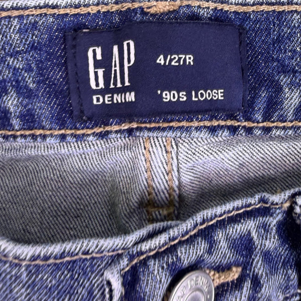 Gap Womens Blue Denim 90s Loose Fit Jeans Comfortable Casual Size 4/27 R