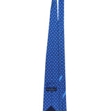 Salvatore Ferragamo Mens Blue 100% Silk Patterned Tie Geometric Design Italy