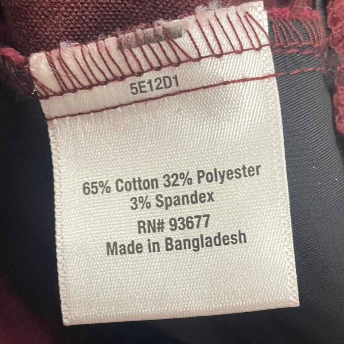 ST John Bay Ankle Pant Mid-Rise Slim Fit Built-In Tummy Maroon Women Size 6P - N