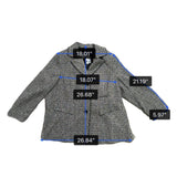 Ulla Popken Womens Black/Grey Tweed Jacket Relaxed Fit Size 16/18