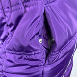 Calvin Klein Womens Purple Puffer Jacket With Faux Fur Hood & Side Pockets Sz S