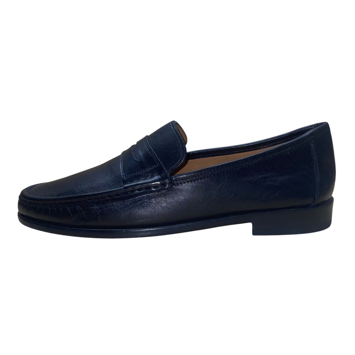 Bruno Magli Men’s Black Leather Classic Penny Style  Treat Loafers Size 10.5M