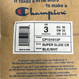 Champion Super Slide CB Sandals Black White Preschool Sz 3