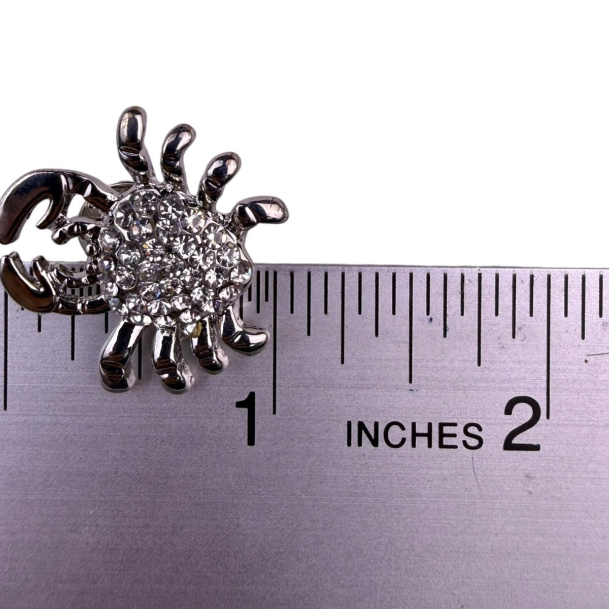 Joes Gold-Tone Rhinestone Crab Pin Brooch For All Ages Elegant Jewelry Accents
