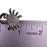 Joes Gold-Tone Rhinestone Crab Pin Brooch For All Ages Elegant Jewelry Accents