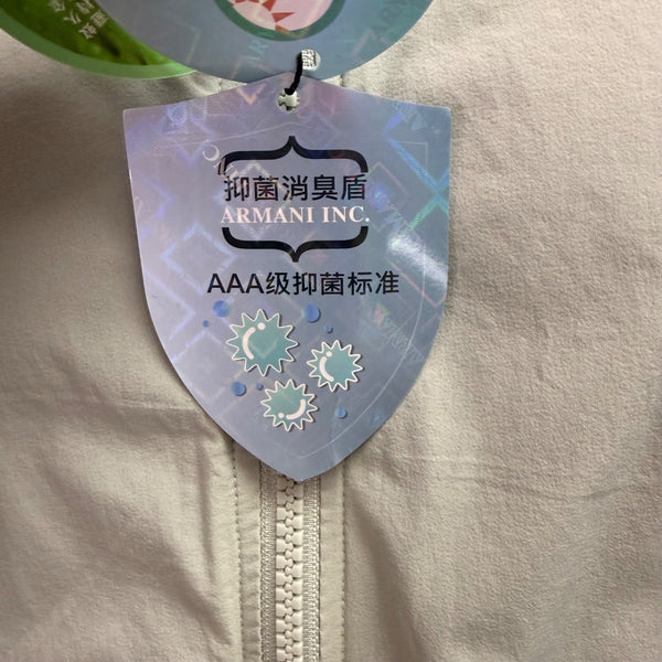 . Mens Sage Green Nylon Jacket UPF 30+ Hooded Lightweight Zip Sz XXL