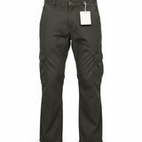 Worn-In Mens Black Cotton Cargo Pants Relaxed Fit Durable With Pockets Size 40