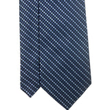 Axcess Mens Navy Silk Handmade Patterned Tie Blue Check Design