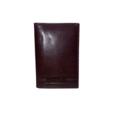Christian D Mens Brown Leather Bi-Fold Wallet Elegant Compact Design
