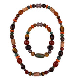 Sincerely Southwest Womens Multi-Color Natural Stone Necklace & Bracelet Set