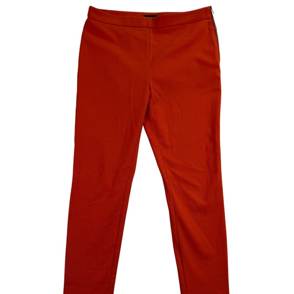 Ann Taylor Women’s Red Polyester Blend Slim Fit Side-Zip Pants Size 10